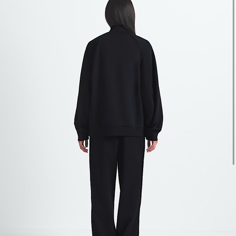 Nike x SKIMS Matte Tricot Oversized Track Jacket Obsidian Size Small NWOT - Picture 3 of 10